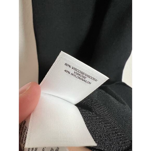 Rachel Roy Black Long Sleeve Open Back  Knit Ribbed Long Sleeve Sheath Dress S - Picture 9 of 9